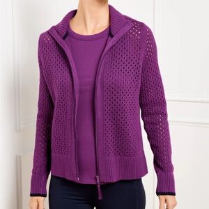Women’s T By Talbots Coolmax Full Zip Sweater Jacket - M